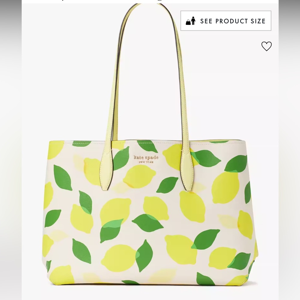 Kate Spade All Day Lemon Toss Large Tote🍋